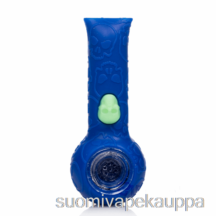 Vape Kauppa Stratus Silikoni Kallo Hand Pipe Navy / Uv Bee (blue / Uv Green Bee)